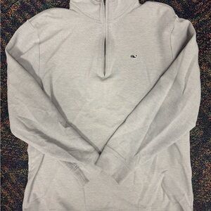 Vineyard Vines Light Gray Zip-Up Sweater